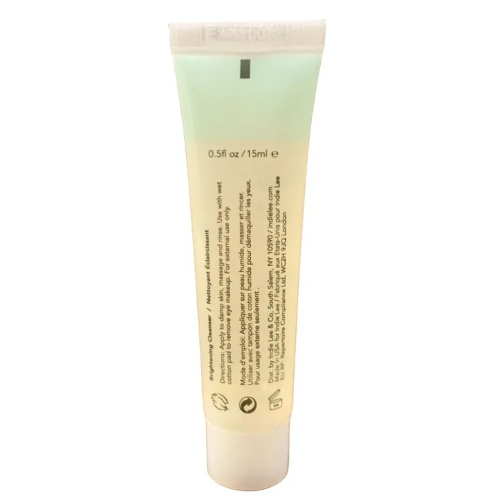 Indie Lee Brightening Cleanser Makeup Remover Mask Strawberry 0.5oz 15mL